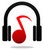 شناسنامه قانون | headphone and note music logo and icon design vector 21283110