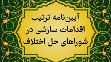 آیین نامه ترتیب اقدامات سازشی در شوراهای حل اختلاف