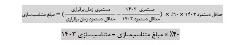 فرمول نحوه متناسب سازی حقوق بازنشستگان تأمین اجتماعی: