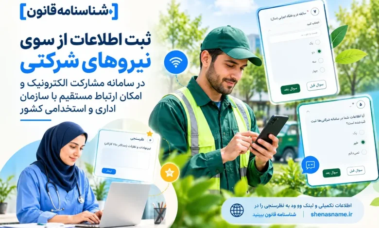 ثبت اطلاعات از سوی نیروهای شرکتی در سامانه مشارکت الکترونیک و نظرسنجی از آنان